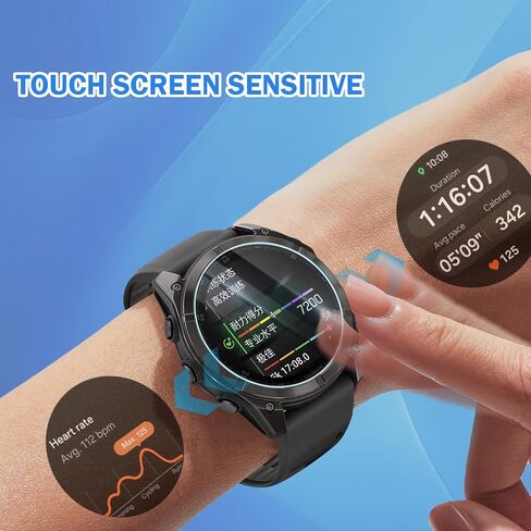 4 حزمة متوافقة مع Garmin Fenix ​​8 47mm شاشة واقي الشاشة ، HD Clear 9H Film Glass Protection Film for Fenix ​​8 Solar/Amoled Watch Screen Protector 47mm ، مضاد للخلع وحسس لمسة حساسة in Kuwait