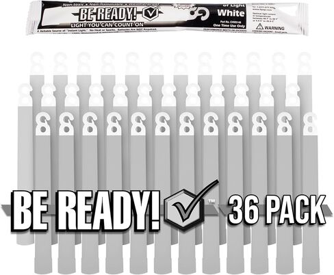 Be Ready - Yellow 6" Industrial 12 Hour Premium Emergency Safety Chemical Light Glow Sticks 36 Pack in Saudi Arabia