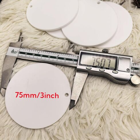 دوائر أكريليك بيضاء الفراغات 20 pcs 4 بوصات دائرية زخرفة أكريليك خطافات صافية أقراص أكريليك مع ثقوب لصنع الحرف اليدوية التي تصنع الرسم والزخارف المشاريع in Kuwait