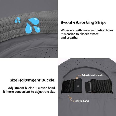 Kids Sun Hat Outdoor UPF 50+ Kids Hat for Boys Girls Bucket Hat with Wide Brim Neck Flap for Fishing Beach Safari in Kuwait