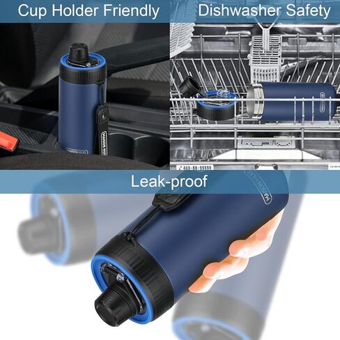4 In 1 Beer Can Cooler Bottle Holder with Drinking Spout Lid for 12oz Regular, Slim Skinny Cans and Thermal Bottles,Sealed Insulated Double Wall Vacuum Stainless Steel Can Keeps Your Drinks Cold in Saudi Arabia