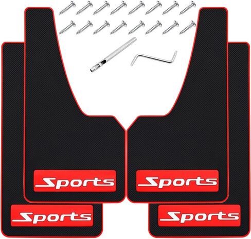 4PCS Car Mud Flaps Universal Rubber Mudguard Soft No Collision Front and Rear Fender Splash Guards Mud Flaps for Cars in Saudi Arabia