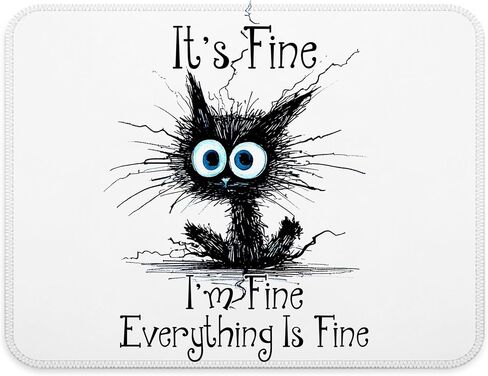 Rolling Fatties Funny Cat Mouse Pad, Cute Cat Mouse Pads for Work Wireless Mouse Computers Laptop Desk Accessories, Cat Lover Gifts, Funny Cat Gifts, Cat Office Supplies, 9.5x7.9 Inch in Saudi Arabia