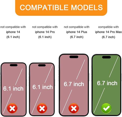 Crossbody Wallet with Cosmetic Mirror Case for iPhone 14 Pro Max, UP Leather Case with Card Slots Invisible Stand, Women Detachable Lanyard 6.7-Inch Phone Case White in Kuwait