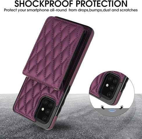 Asuwish Phone Case for Samsung Galaxy A71 4G Wallet Cover with Tempered Glass Screen Protector Credit Slot Card Holder Crossbody Strap Stand RFID Blocking A 71 71A S71 A715F Women Men Girls Black in Kuwait