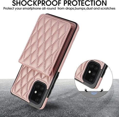 Asuwish Phone Case for Samsung Galaxy A71 4G Wallet Cover with Tempered Glass Screen Protector Credit Slot Card Holder Crossbody Strap Stand RFID Blocking A 71 71A S71 A715F Women Men Girls Black in Kuwait