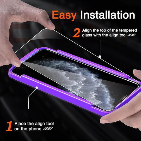 Milomdoi 3 Pack Screen Protector for Apple iPhone 12 Pro Max with 3 Pack Tempered Glass Camera Lens Protector, Ultra 9H Accessories, Case Friendly, Mounting Frame, 2.5D Curved, Transparent in Kuwait