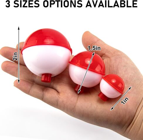 Dr.Fish 20 Pack Fishing Bobbers, Snap on Fishing Floats Hard ABS Spring Float Push Button Bobber for Trout Bass Crappie Freshwater in Saudi Arabia