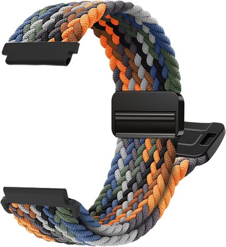Braided-Bands Compatible With Amazfit Active 2/GTS 4/GTS 3/GTR mini, 20MM Magnetic Stretchy Strap for Amazfit Bip 3 Pro/Bip U Women Men in Kuwait
