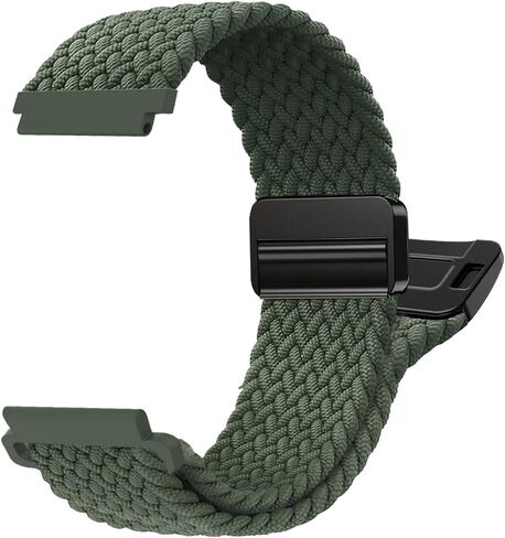 Braided-Bands Compatible With Amazfit Active 2/GTS 4/GTS 3/GTR mini, 20MM Magnetic Stretchy Strap for Amazfit Bip 3 Pro/Bip U Women Men in Kuwait