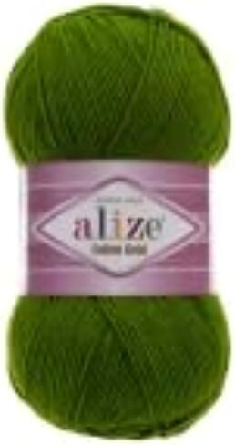 55% Cotton 45% Acrylic Alize Cotton Gold Yarn 1 Skein/Ball 100 gr 360 yds (29 - Forest Green) in Saudi Arabia