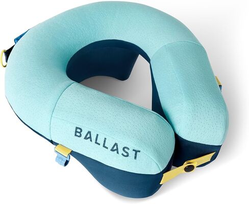 وسادة السفر Ballast PRO - وسادة الرقبة للطائرة، وسادة الشاطئ، استمتع بالراحة أينما ذهبت (رمادي فاتح) in Kuwait