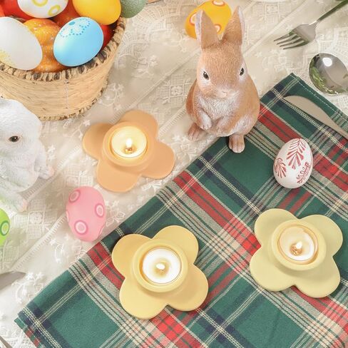 مجموعة حامل شموع Tealight مكونة من 6، حوامل شموع نذرية ملونة من السيراميك، حامل شموع أضواء الشاي لديكور المنزل، الزفاف، عيد الميلاد، الحفلات، قطع مركزية للطاولة in Kuwait