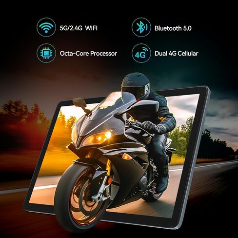 MEIZE Android 14 Tablet 10 Inch 2025 Latest Octa-Core Tablet, Dual 4G Cellular Tab with 128GB ROM+14(8+6) GB RAM/512GB Expandable, 13MP+8MP Camera with Bluetooth 5.0/GPS/5G WiFi/HD Display (Blue) in Saudi Arabia