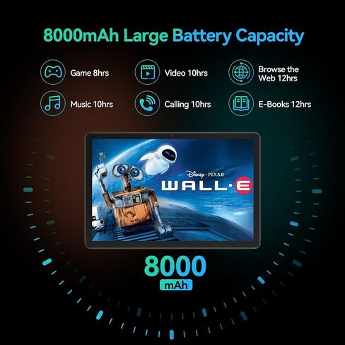 MEIZE Android 14 Tablet 10 Inch 2025 Latest Octa-Core Tablet, Dual 4G Cellular Tab with 128GB ROM+14(8+6) GB RAM/512GB Expandable, 13MP+8MP Camera with Bluetooth 5.0/GPS/5G WiFi/HD Display (Blue) in Saudi Arabia