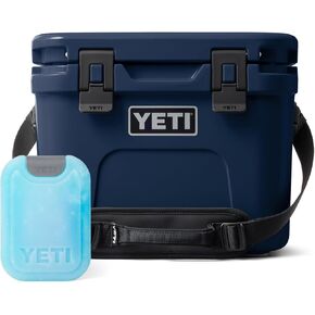 YETI Roadie 15 Hard Cooler with Small YETI Thin Ice, Navy