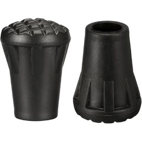 2 Pack Trekking Pole Tips- Cane Hiking Stick Tip Replacement Walking Stick Protectors Accessories for Hiking Walking Camping (10.5mm, Black)