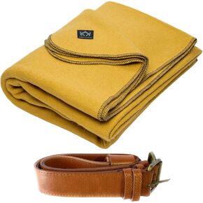 Arcturus Bundle Gold Wool Blanket and Blanket Strap Bundle