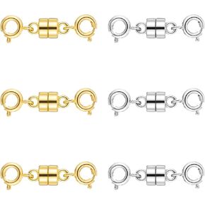 5pcs Double Opening Shortener Clasp Necklace Clasp for Thin Chain and S Biner Carabiner Lock Closures Stainless Steel Bracelet Connector,Silver12mm