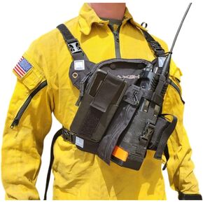 RCH-1 Chief Radio Chest Harness for 2 Way Radio & Electronics | Search and Rescue, Ski Patrol, Emergency Response - Black