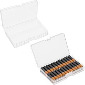 Linkidea Battery Organizer Storage Case, Battery Box Holds Batteries for 48 AA, Large Capacity and Portable Battery Caddy
