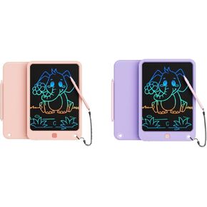 LCD Writing Tablet 10 Inch for 3 4 5 6 7 8 Years Old Kids(Pink+Purple)