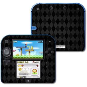 MightySkins Skin Compatible with Nintendo 2DS - Black Argyle | Protective, Durable, and Unique Vinyl Decal wrap Cover | Easy to Apply, Remove, and Change Styles | Made in The USA