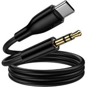 USB C to 3.5mm Audio Aux Cable Adapter for Samsung Galaxy A16 A15 A56 A14 S25 Ultra S24 S23 S22 S21 S20,3FT Type C to Headphone Male Cord Hi-Fi Stereo Car Auxiliary Cable for iPhone 16e 16 15 Pro Max