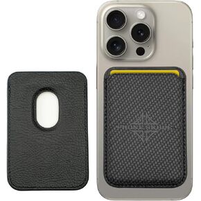 Phone Skope Leather MagSafe Wallet: Magnetic Card Holder Compatible with Cell Phones | Convenient & Secure | Compatible with Carbon Pro Phone Case