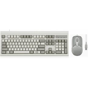 Perixx PERIBOARD-106M Wired Retro Keyboard with The Optical Mouse