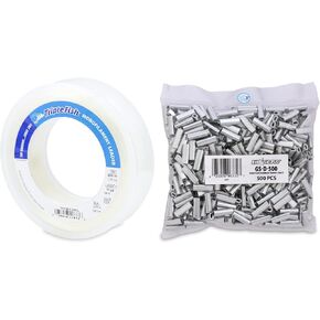 Fishing Bundle: 300 lb Monofilament Leader (70 yd), 500 HI-SEAS Grand Slam Aluminum Sleeves (2.0 mm ID) for 250-300 lb Mono
