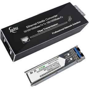 Mini Gigabit Fiber Media Converter 10/100/1000Mbps Ethernet with USB Type-C Power Input (SFP Module not Included)