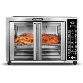Gourmia GTF7655 17-in-1 Multi-function, Digital, French Door, Stainless Steel 6-Slice Air Fryer Oven