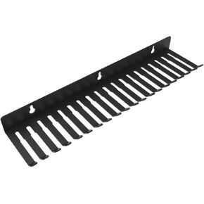 Wall Mount Cable Organizer, 19 Slots Cable Holder, Carbon Steel Wire Storage Rack, 5.5-9.5mm Cable Management for Home Office, Black