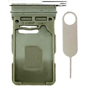 SIM Card Tray Holder Slot Replacement for Samsung Galaxy S21 5G G991U / S21 + 5G G996U / S21 Ultra 5G G998U Single Sim USA Version with Card Ejector pin (Silver)