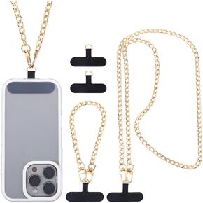 2 Pack Gold Phone Lanyard Crossbody with Patch,Cell Phone Lanyards for Women,Lanyard for Cell Phone