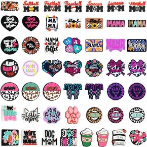 50pcs Multicolored Silicone Animal Beads, Cow & Bull Theme, Craft Bead Set