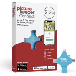 Picture Keeper Connect Photo & Video USB Flash Drive for Apple, Android & PC Devices, 64GB Thumb Drive, Turquoise in Kuwait