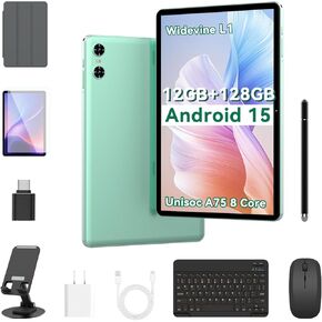 Android 15 Tablets.10 Inch Tablet .12GB RAM+128GB ROM (TF 1TB) ، UNISOC A75 8 CORE CPU ، Widevine L1 ، 1280x800 IPS HD. شاشة تعمل باللمس ، 6000 مللي أمبير في الساعة ، واردة متعددة