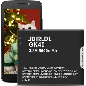 Battery for Motorola GK40, (5500mAh) Upgrade New 0 Cycle Higher Capacity Battery Replacement for Moto E3, E4, E5 Play, E5 Go,Moto E5 Cruise Moto G4 Play XT1607, Moto G5 XT1601