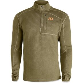 First Lite Men's Furnace Quarter Zip - Merino Wool Fleece Camo Hunting Long Sleeve, Insulated Midlayer, Hunting Gear For Men