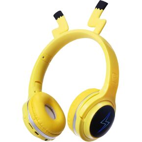 Wireless Kids Headphones with 7-Color LED Lights, 85dB Safe Volume & 40H Playtime – Ultra-Soft Over-Ear for School Travel