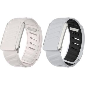 2 Pack Sport Wristband Compatible with Whoop 4.0 for Women Men, Adjustable Silicone Breathable Strap Replacement Bands for Whoop 4.0/3.0 Sleep, Wearable Health, Fitness & Activity Tracker