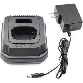 2 in 1 Charger Compatible for Motorola DTR550 DTR650 DTR620 DTR410 DTR510 DTR610 DTR2430 DTR2450 Two Way Radio, CNB53964 NNTN4655B NNTN6923A NNTN6922A Battery Charger