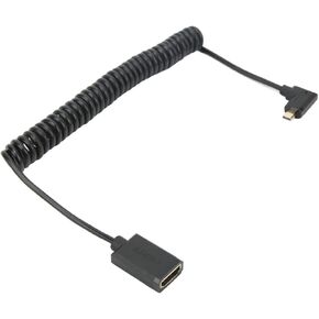 Acouto Micro HD Multimedia Interface Coiled Cable 1080P 4K Ultra HD 3D for Action Camera