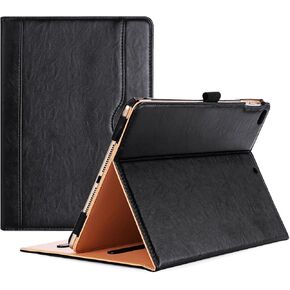 ProCase for iPad 9.7 Inch iPad 6th/5th Generation Case 2018 2017/iPad Air 2/Air 1 Case, Premium Leather Folio Corner Protection Multi-Angle Viewing Stand Cover with Front Pocket Pen Loop -Black