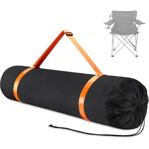 TOBWOLF Extra Large Portable Chair Bag, 47"x14.6" Folding Camping Chair Storage Bag with Shoulder Strap, Heavy Duty Carrying Sack for Foldable Outdoor Lawn Fishing Chairs, Hammock, Tent, Yoga Mat