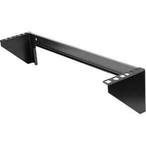 Tecmojo 2U Vertical Wall Mountable Rack, 19 inch Cold Rolled Steel Vertical Mounting Rack for Network and Data Equipment with Hardware, Black