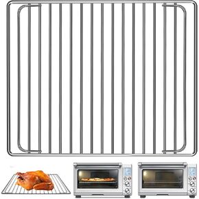 GCQ Smart Oven Rack for Breville Air Fryer Countertop Oven BOV845BSS, 14''×11.6'' Stainless Steel Air Fryer Accessories Replacement Parts Roasting Steamer Grill Racks Baking Tray，Dishwasher safe