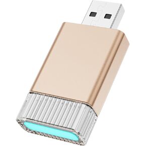2in1 Mini Wireless Carplay Adapter for Apple iPhone & Android Auto,Plug in Auto Play Wired to Wireless Small Dongle,Bluetooth Car Adapter for Cars 2016+iPhone iOS10+Android 11+Gold02